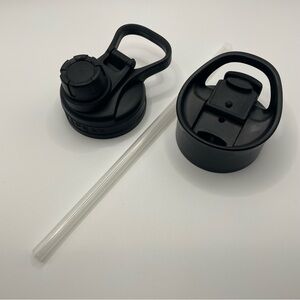 HydraPeak Black Water Bottle Lids Straw for 40oz Wide Mouth Bottle Replacement